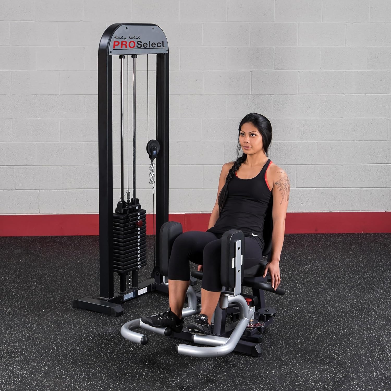Bodysolid BOS-GIOT-STK/3 Pro Select Inner & Outer Thigh Machine With 310lb. Stack thigh workout machine