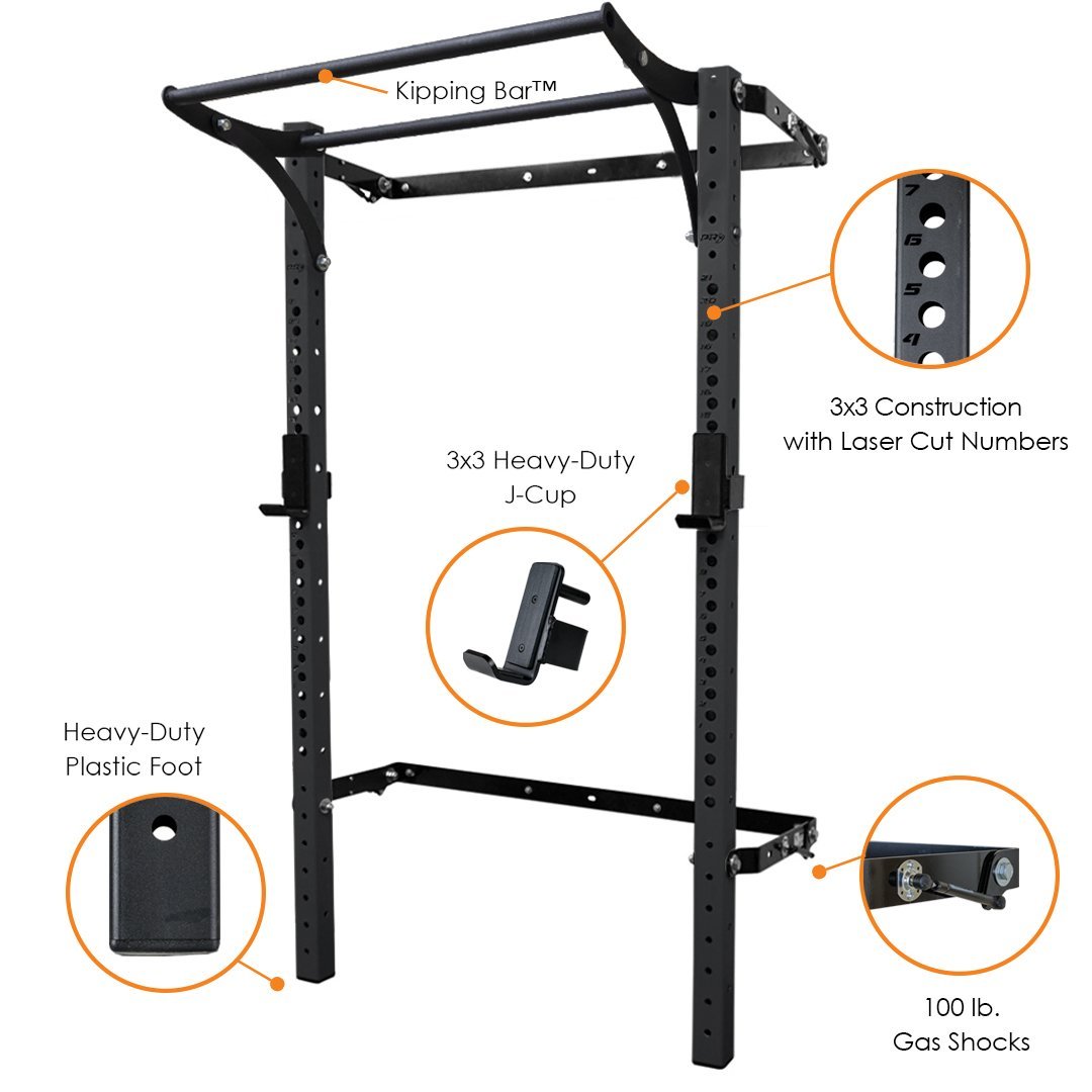 PRX Pro 3x3 Profile Rack PRO with Kipping Bar prx folding rack