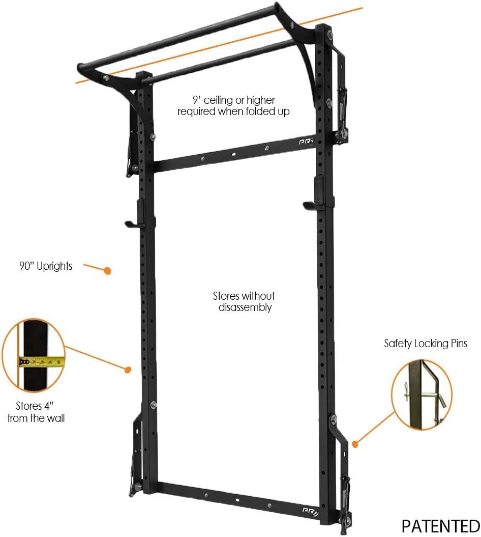 PRX 2x3 Profile Rack with Kipping Pull-Up Bar prx performance folding rack2