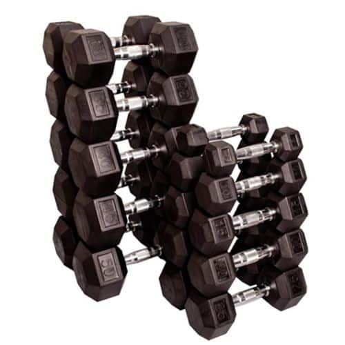 Bodysolid BOS-SDRS Rubber Coated Hex Dumbbell Sets products BOS SDRS