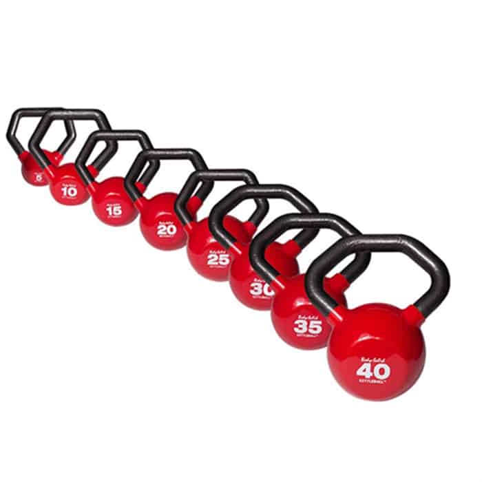 Bodysolid Vinyl Dipped Kettleball Set 5-40lbs products KBLS